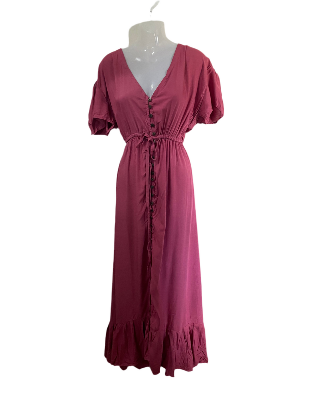 Double Island Cap Sleeve Boho Maxi-Dress