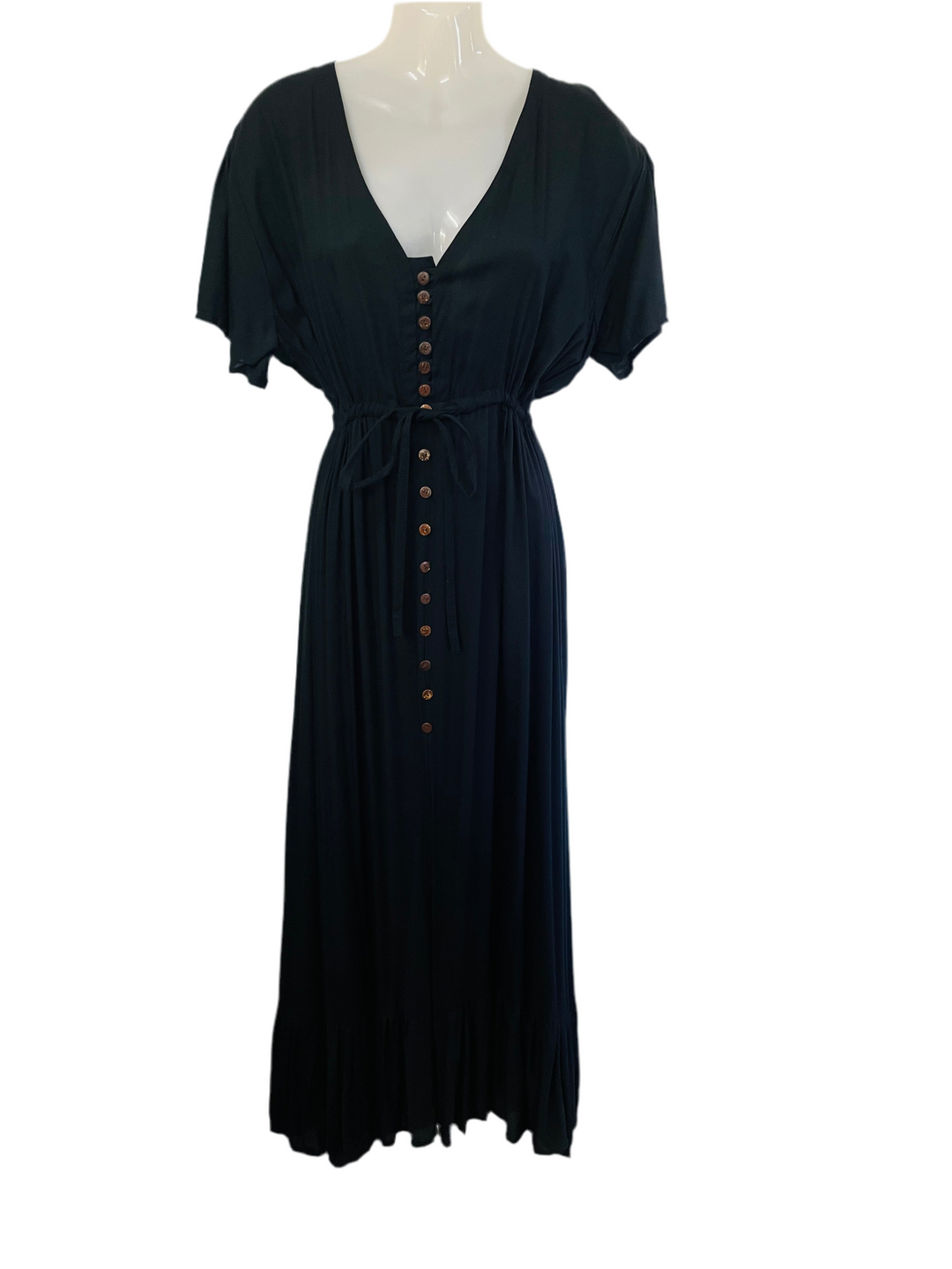 Double Island Cap Sleeve Boho Maxi-Dress