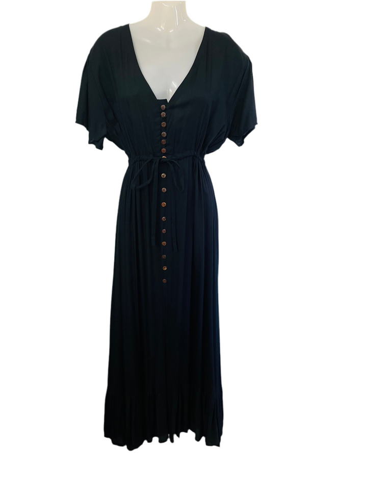 Double Island Cap Sleeve Boho Maxi-Dress