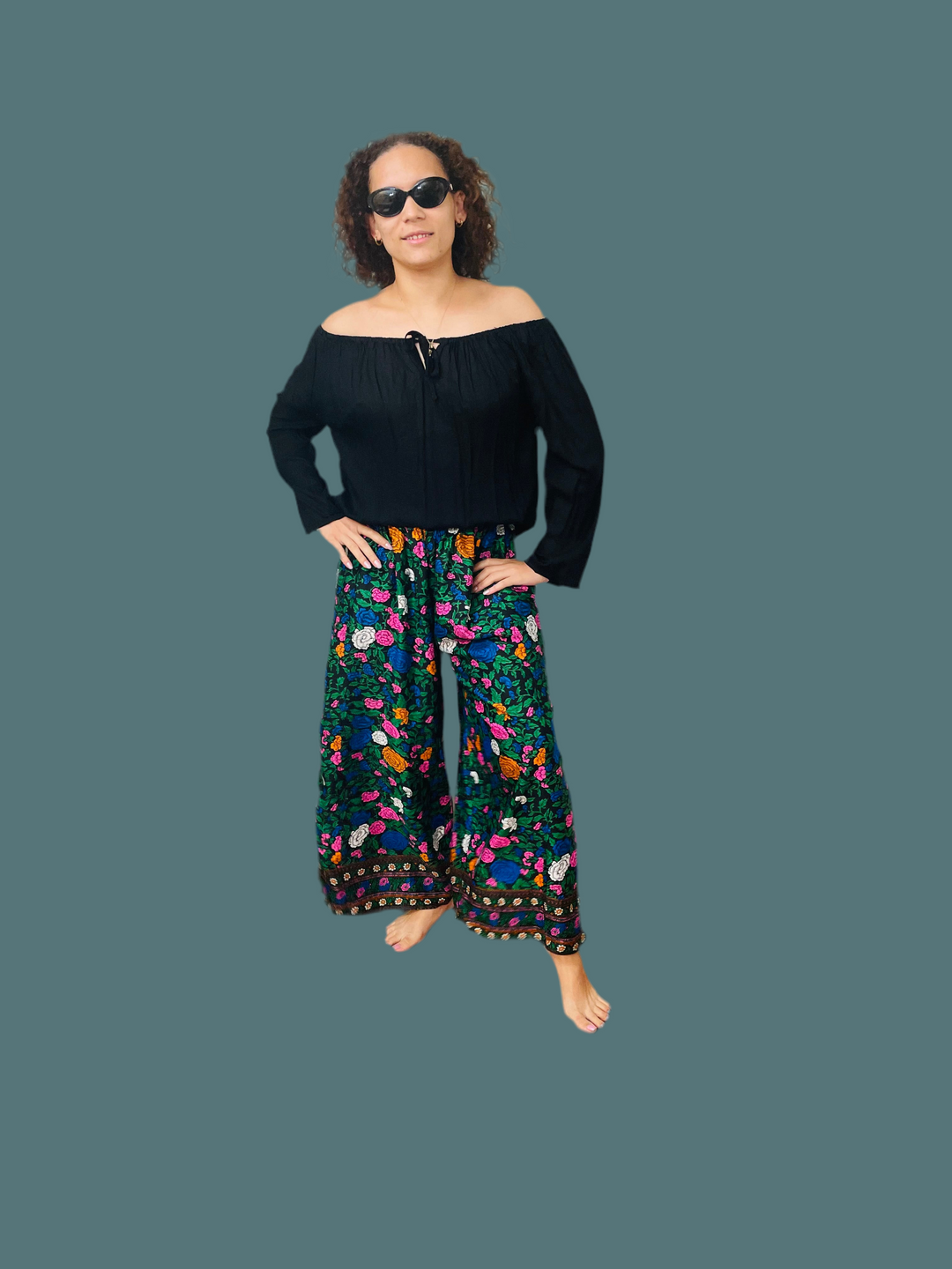 Boho wide leg pocket Pants size 8-14