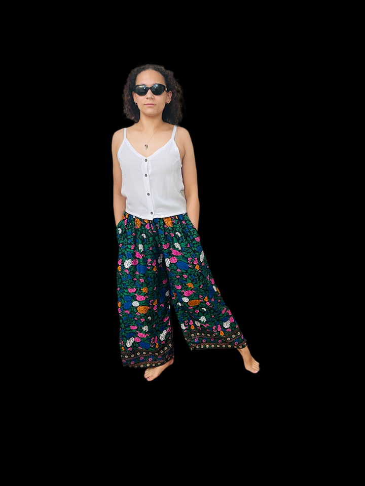 Boho wide leg pocket Pants size 8-14