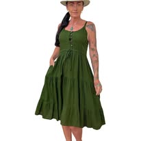 Ellis Beach Button Dress- 3 lengths Mini/ Middy / Maxi